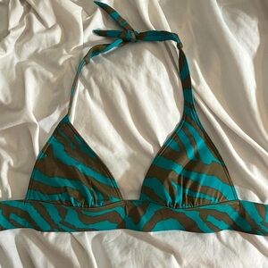 Victoria's Secret Teal and Brown Bikini Top